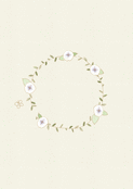 Couronne de fleurs d&eacute;licates et apaisantes